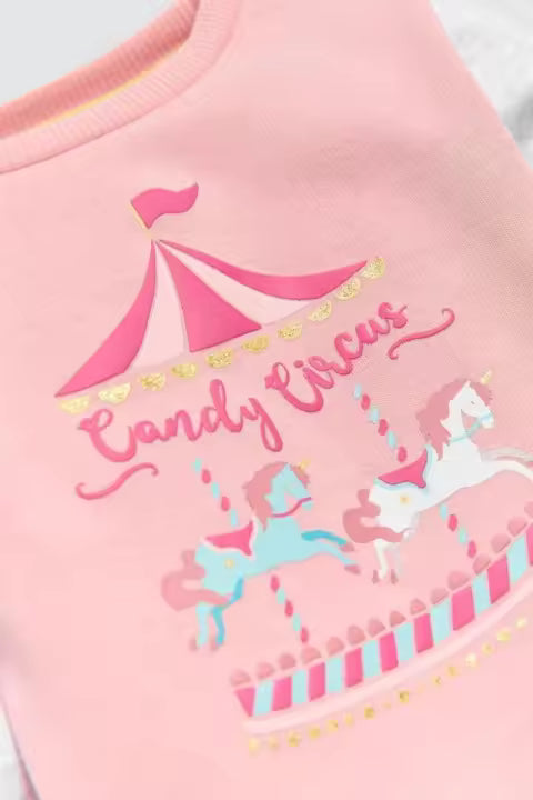 Chándal de Unicornios para Niña Ysabela Mora – Rosa y Gris, Polar y Súper Cómodo