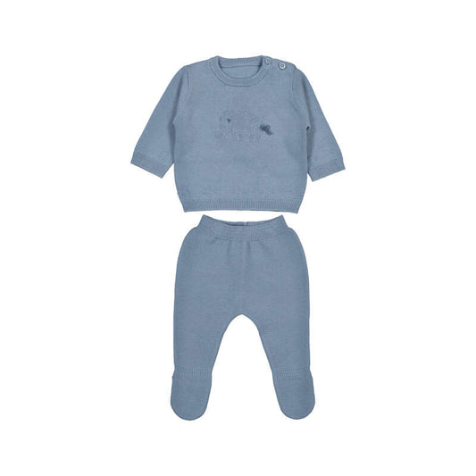 Conjunto Recién Nacido Polaina y Jersey Azulón