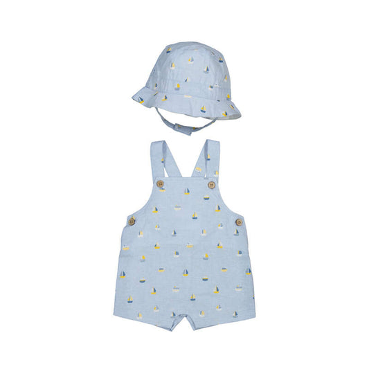 Peto de Estampado Marinero con Gorro para Bebé