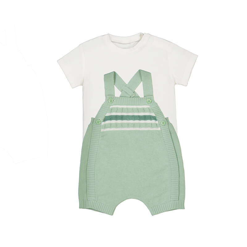 Conjunto de Peto Corto de hilo y Camiseta para Bebé Mayoral
