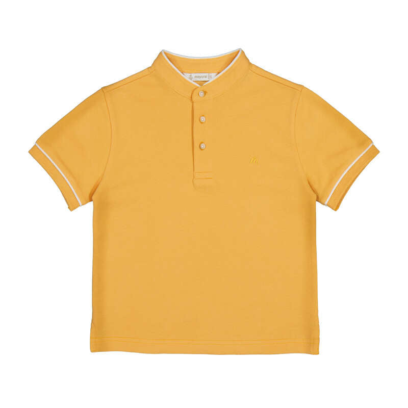 Polo cuello mao niño color naranja