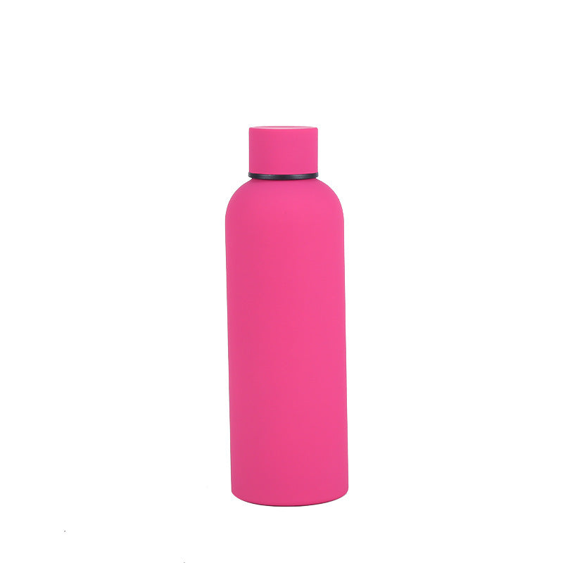 Botella Térmica de Acero Inoxidable 500 ml con Cierre de Ventosa - Color Rosa