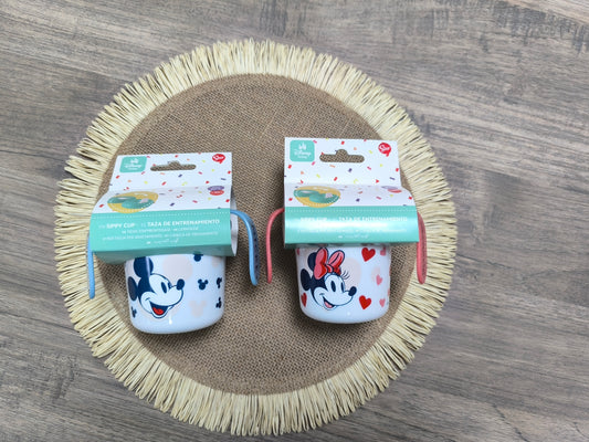 Taza de entrenamiento de 250ml | Minnie Mouse/ Mickey Mouse Heart Full