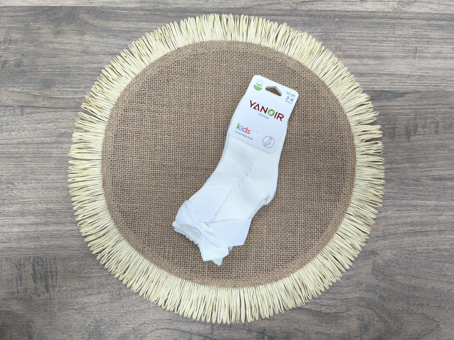 Calcetines Bajos Yanoir para Bebés – Calados con Lazo  de Algodón  (Tallas 0-6 a 18-24 Meses)