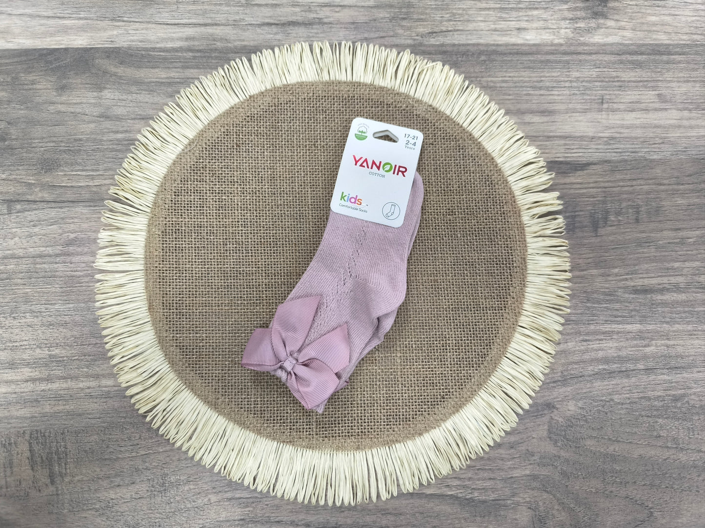 Calcetines Altos con lazo Yanoir para Niños y Niñas –  Algodón (Tallas 2 a 8 Años)