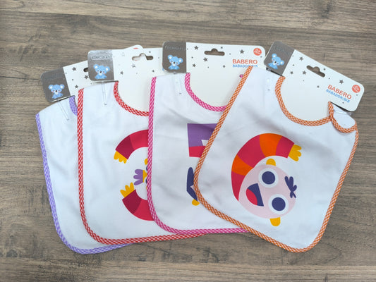 Babero impermeable para bebé – Algodón suave, doble capa y cierre de velcro