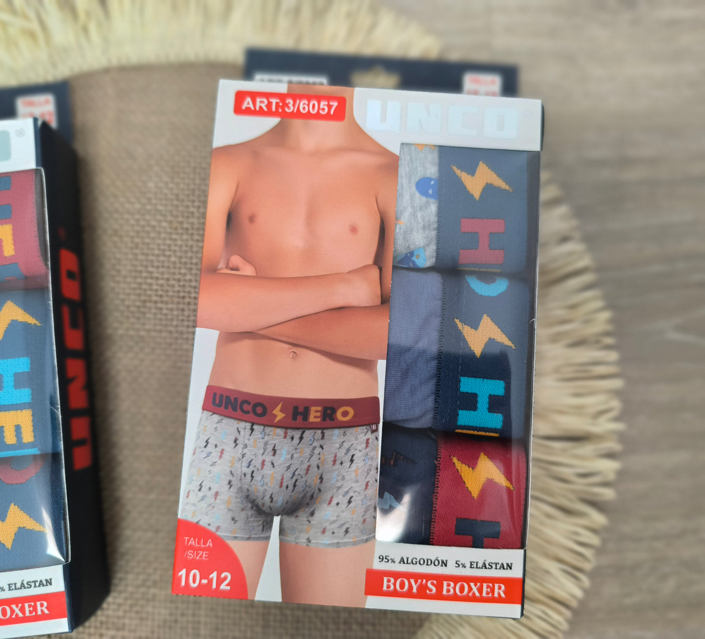 Pack de 3 boxer para niños Unco – Algodón premium, cómodos y resistentes