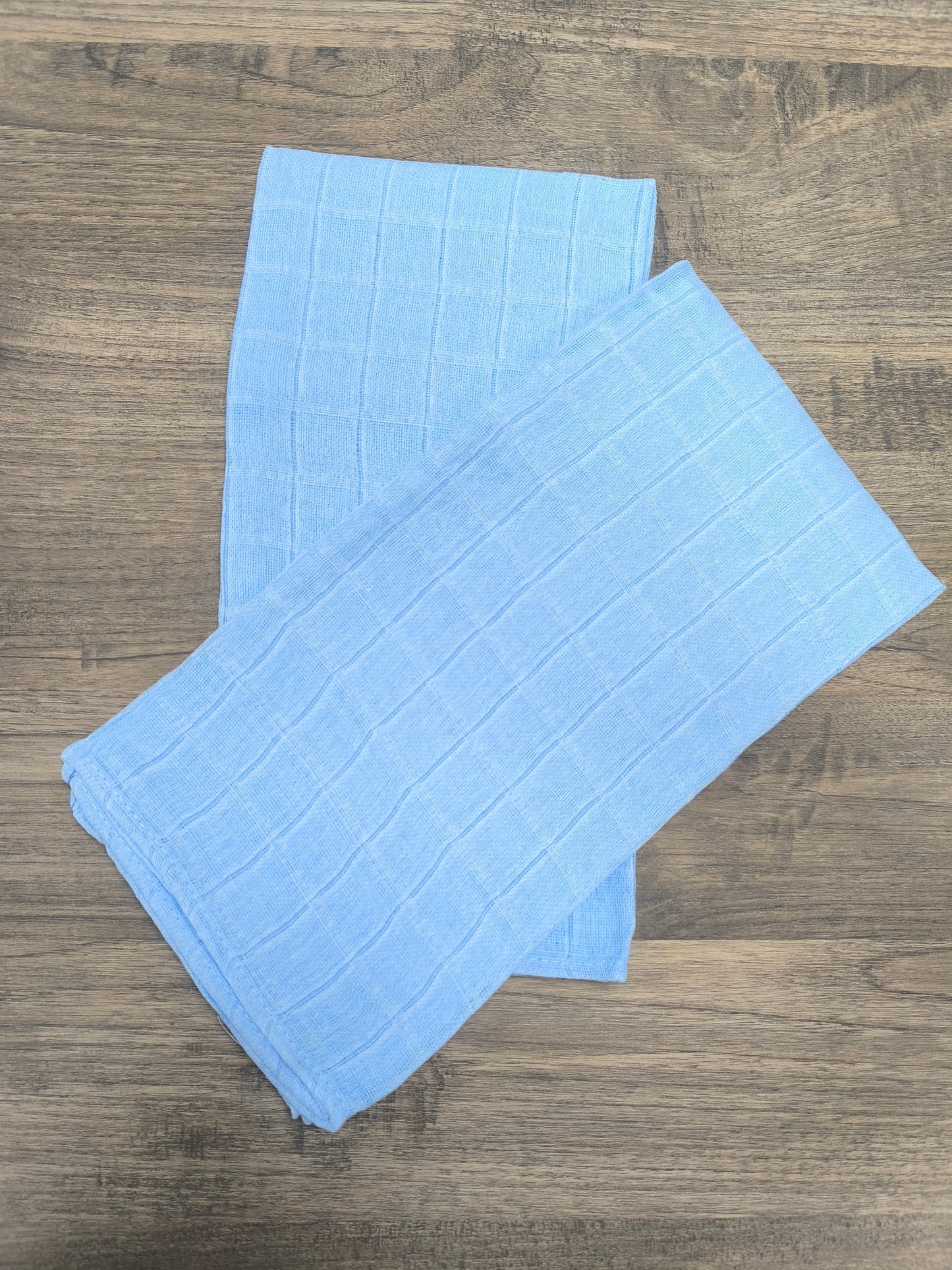 Gasa para bebé azul 100% algodón – Suave y versátil (70x70 cm)