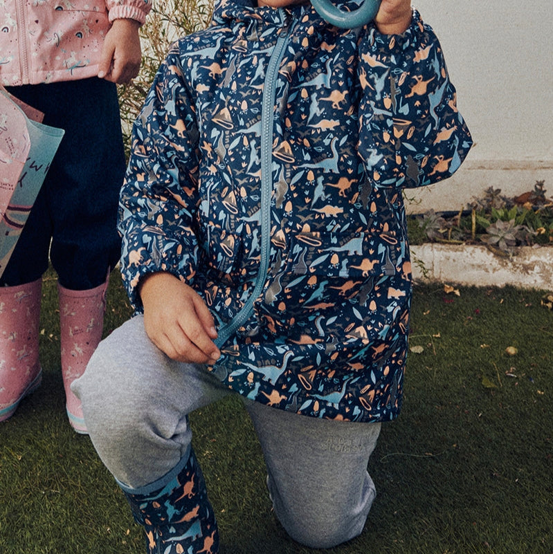 Chubasquero infantil con forro interior polar Dinosaurios