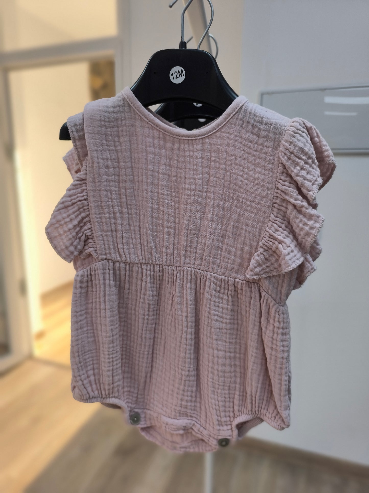 🌸 Pelele de bambula rosa maquillaje para bebé niña – algodón suave y transpirable