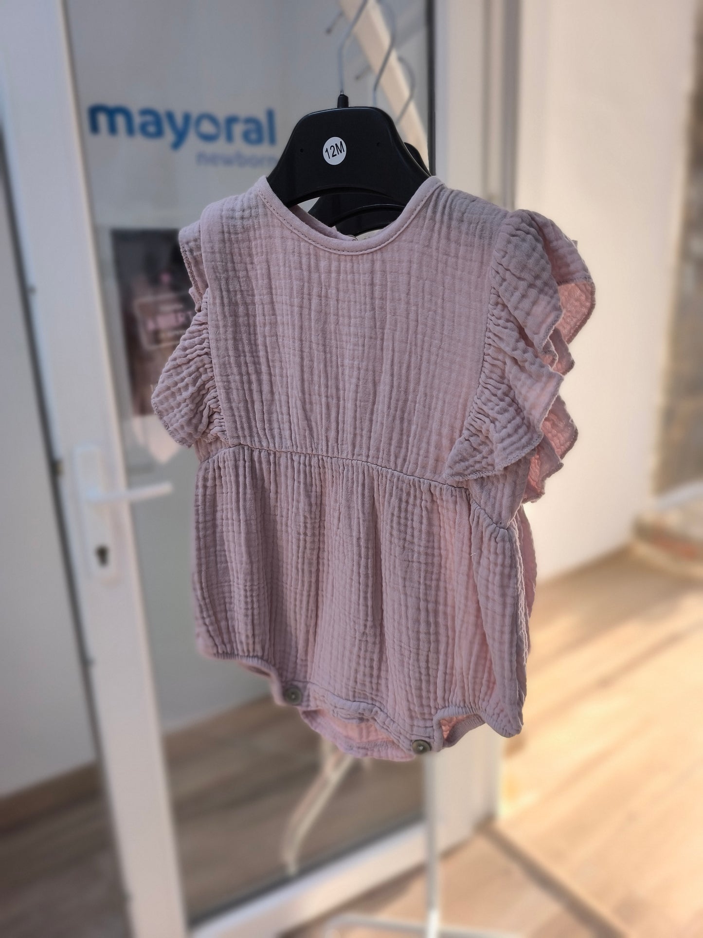 🌸 Pelele de bambula rosa maquillaje para bebé niña – algodón suave y transpirable
