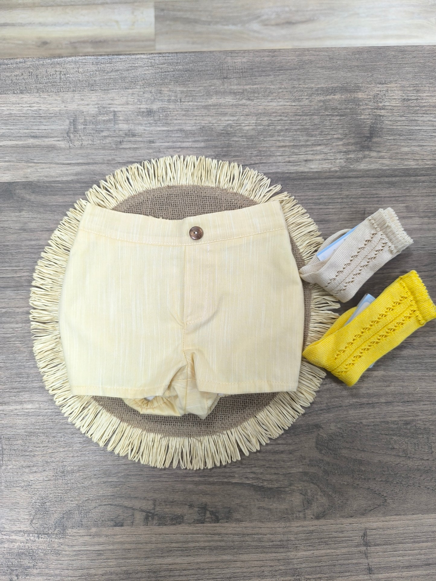 Pantalón Corto Niño Pepe Banana | Pantalón de Lino y Algodón Fresquito para Verano y Primavera