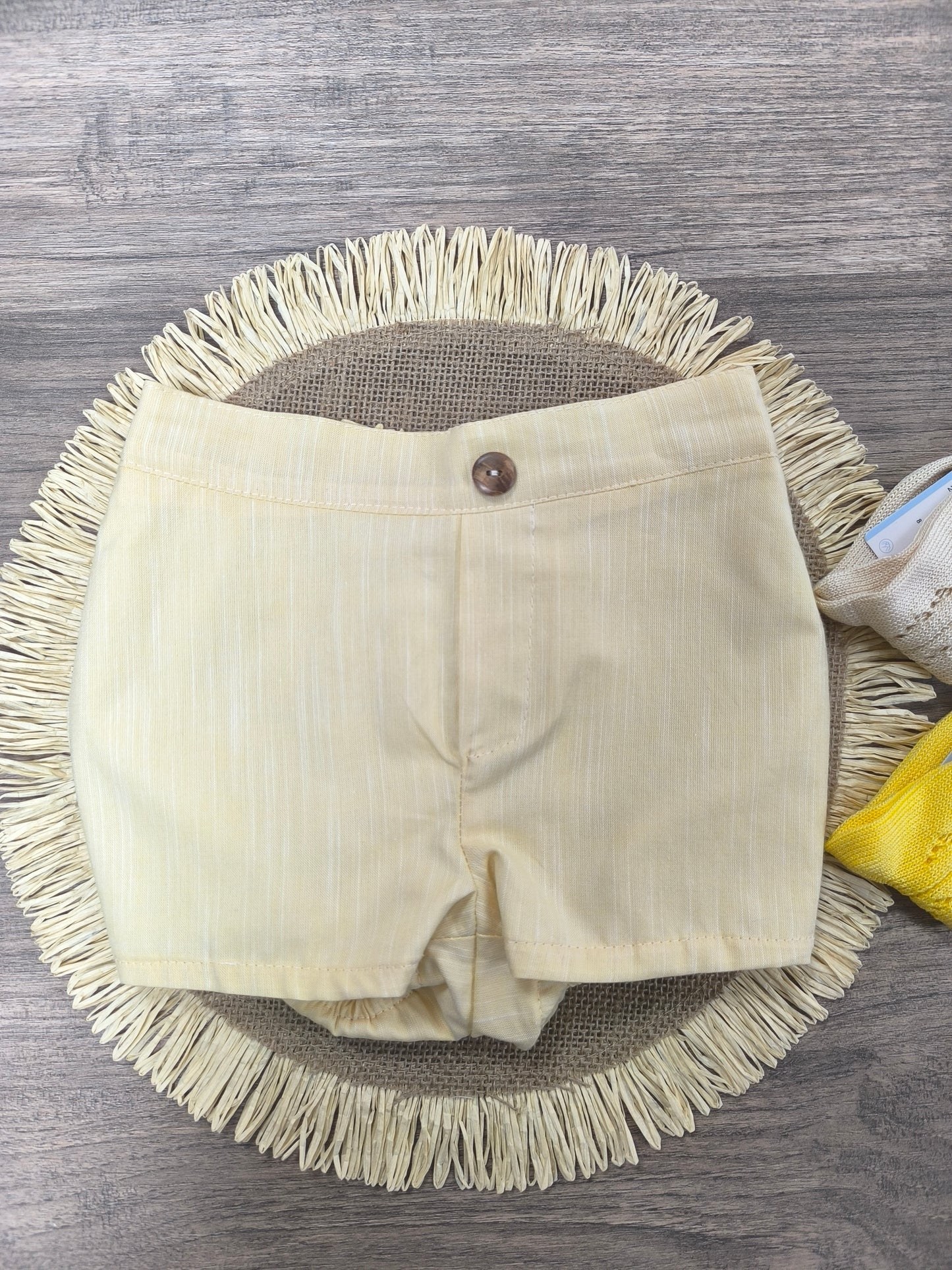 Pantalón Corto Niño Pepe Banana | Pantalón de Lino y Algodón Fresquito para Verano y Primavera