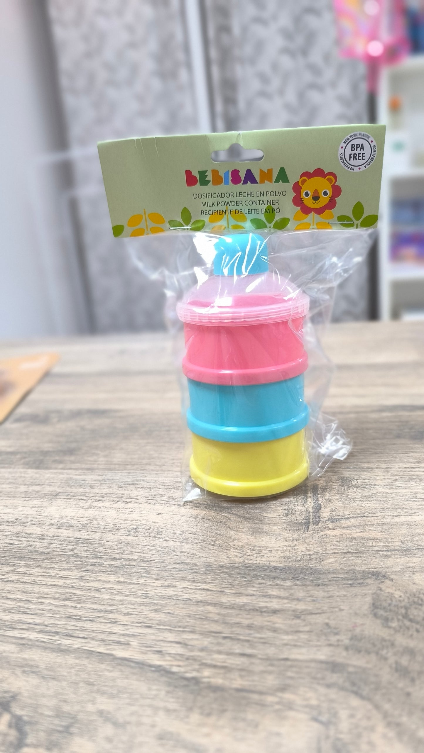 Dosificador de Leche en Polvo con 3 Compartimentos y Embudo Dispensador