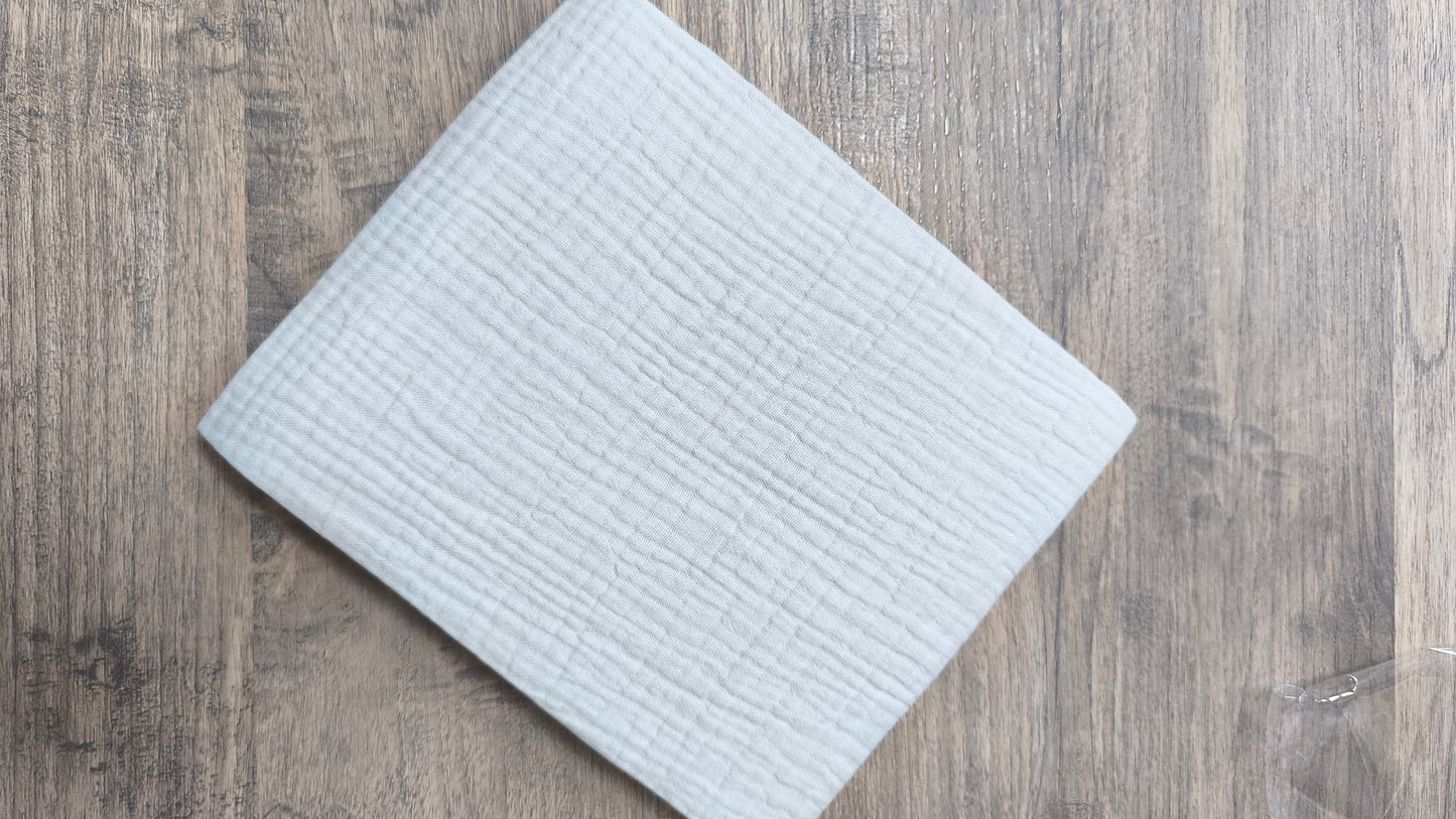 Sábana Bajera para Capazo 40x80 cm de Bambula de Algodón – Gris Claro