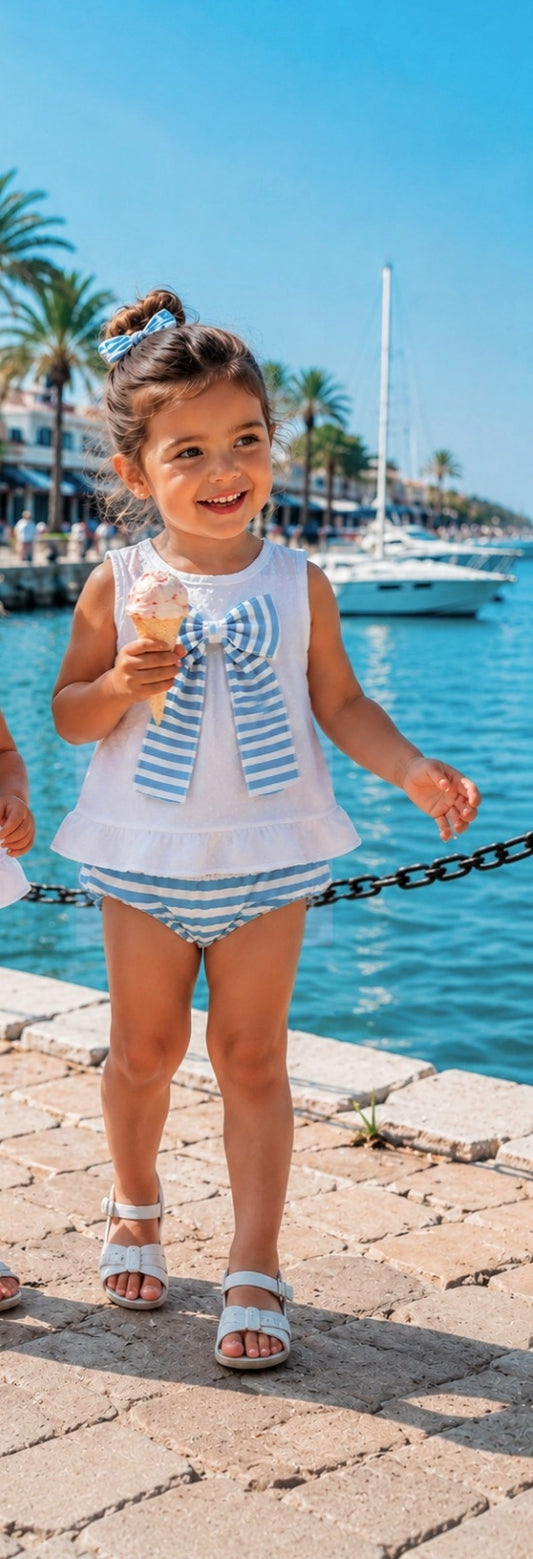 Jesusito de niña con Cubrepañal – Estilo Marinero