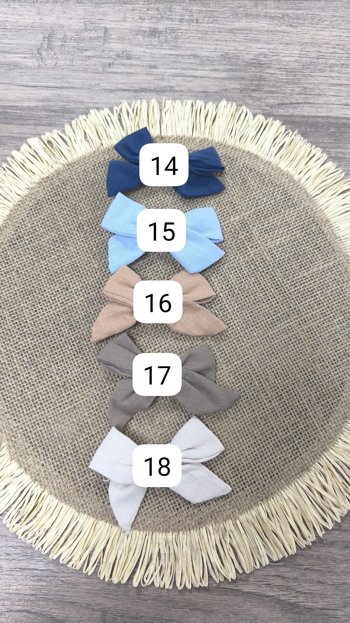 Lazos de Pinza de Algodón Multicolor | 18 Colores y un Tamaño Ideal