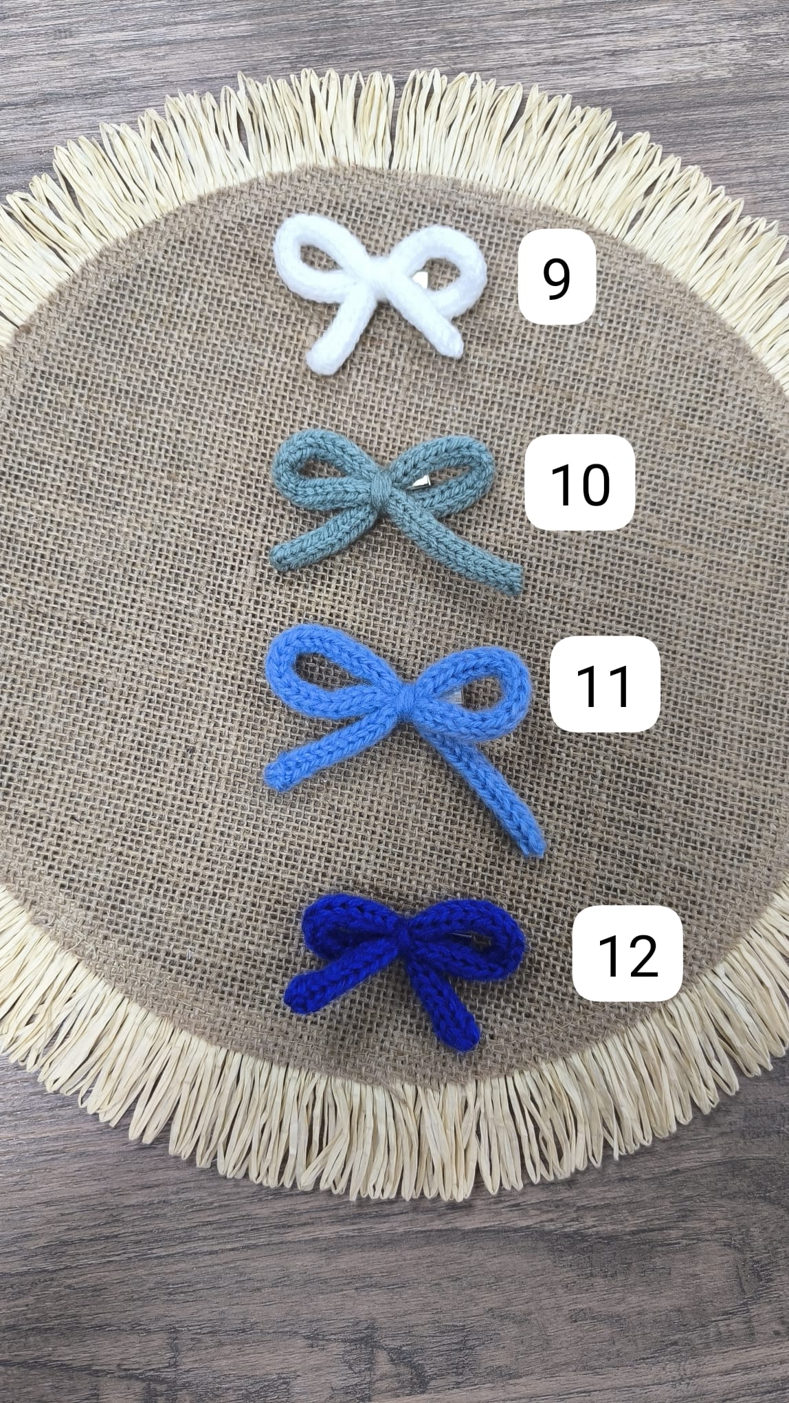 Lazos de Tricotín con Pinza Medianos