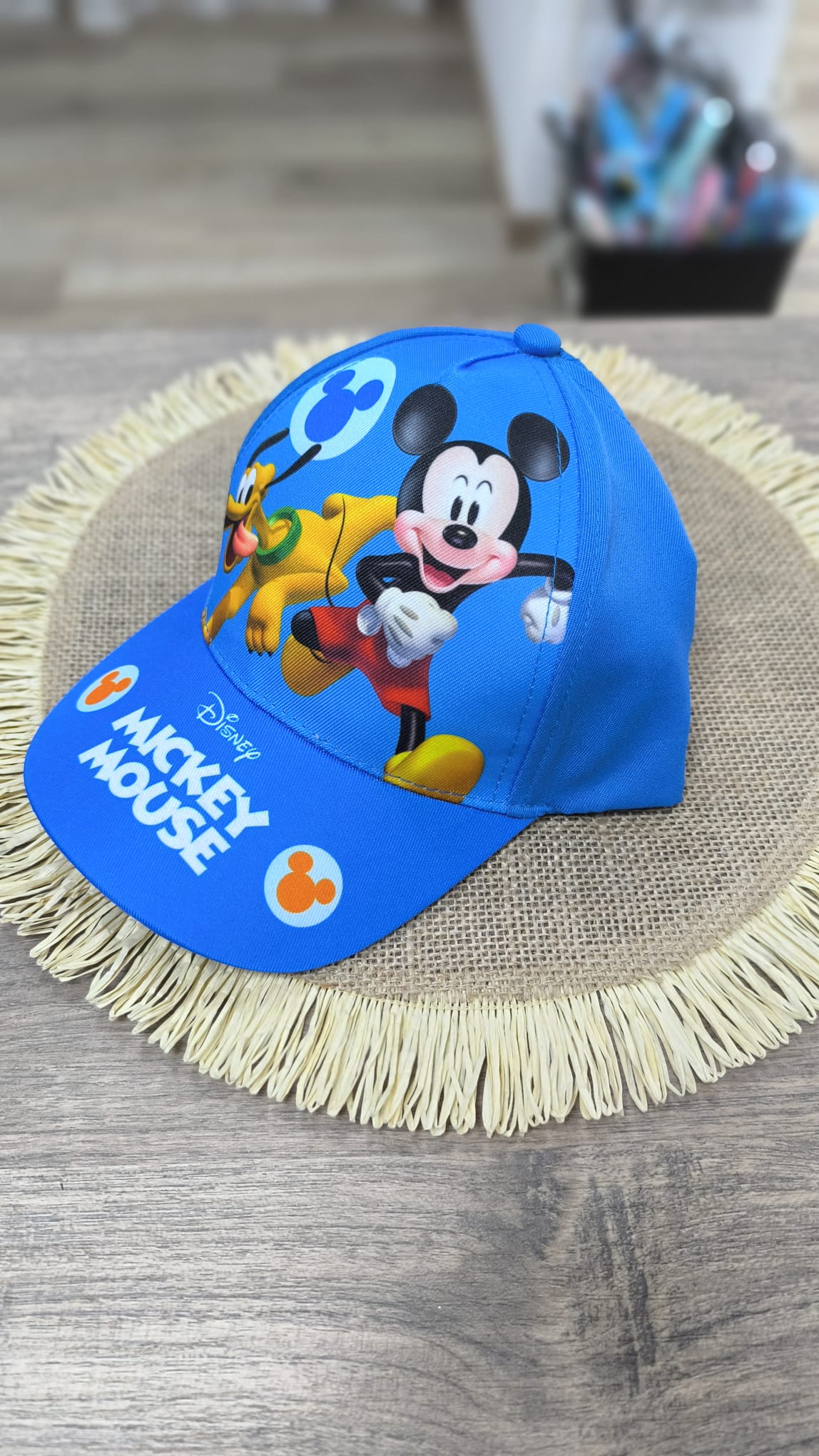 Gorra Infantil de Mickey Mouse Oficial – Azul, Ajustable y Transpirable