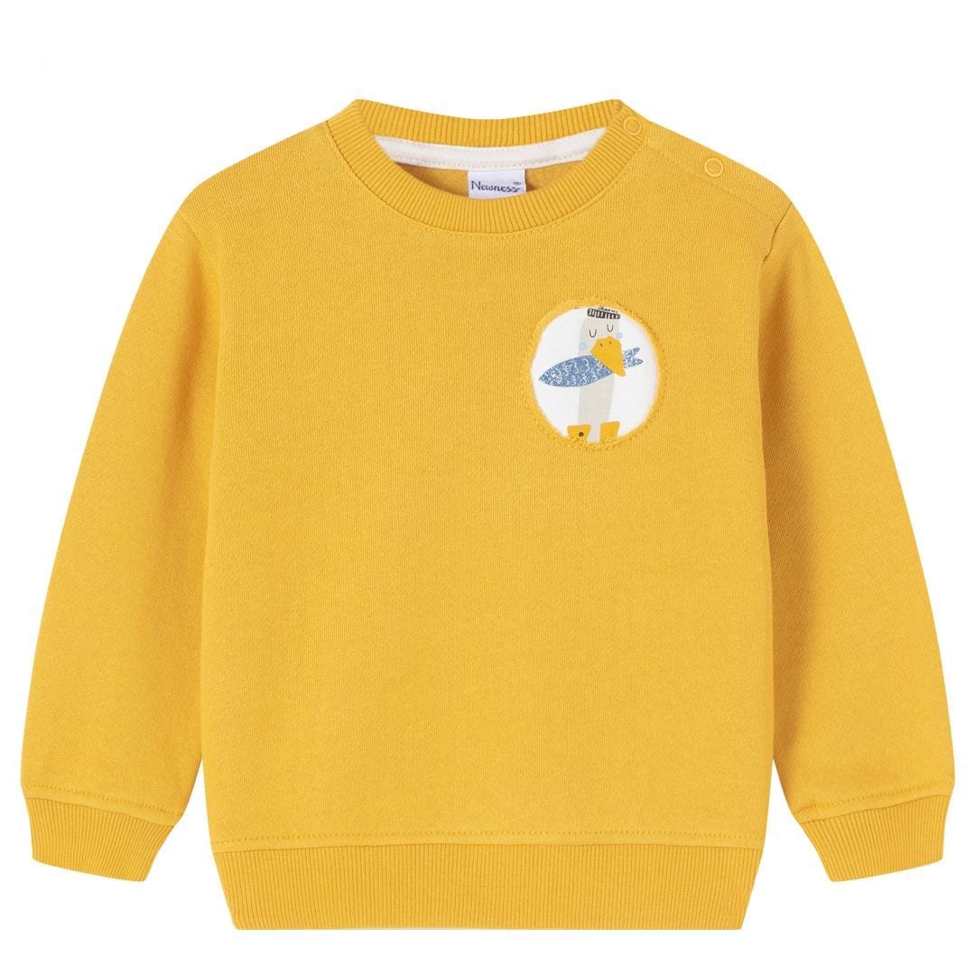 Sudadera de Bebé Amarillo Mostaza con Gaviota