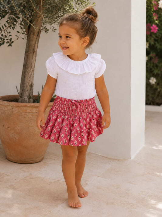 Falda Pantalón Estampada para Niña en Color Tandoori – Comodidad y Estilo con Detalles Dulces | Mayoral