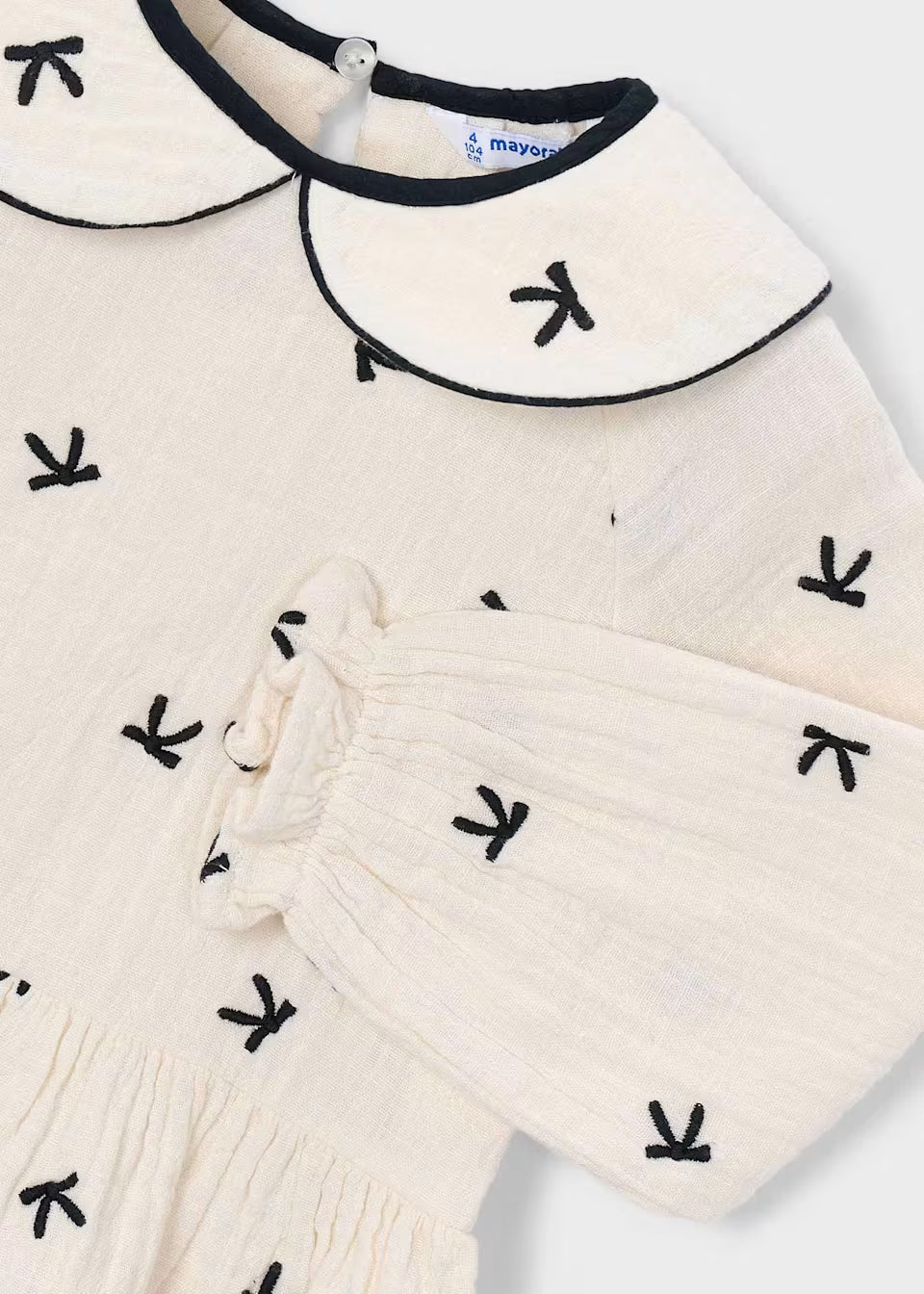 Blusa Bordada con Lacitos para Niña