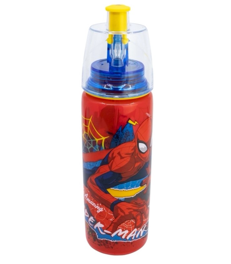 Botella con Aspersor Spiderman 575 ml - Color Rojo