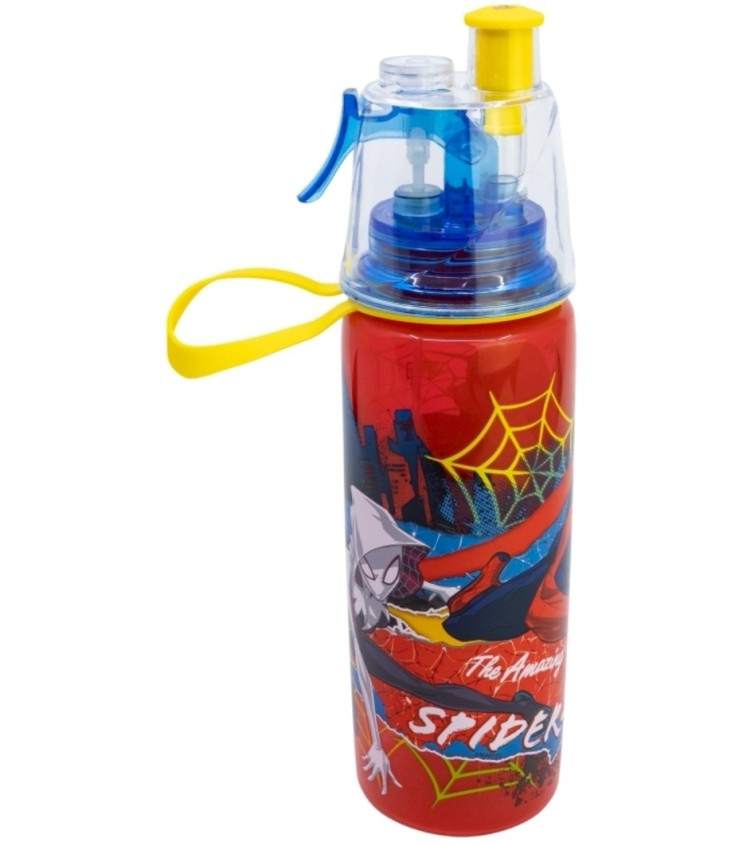 Botella con Aspersor Spiderman 575 ml - Color Rojo