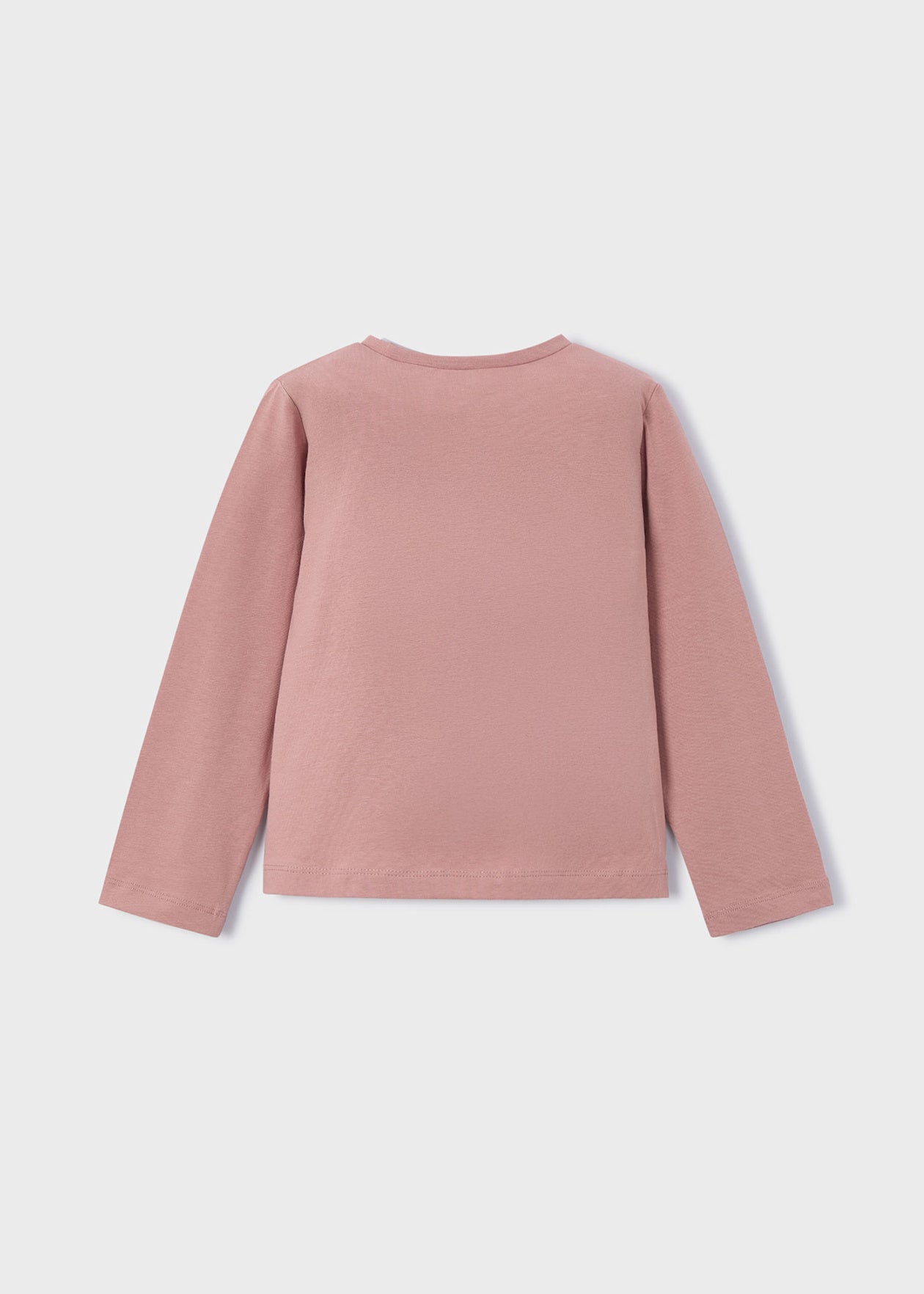 Camiseta básica de manga larga - Rosa Maquillaje con flor niña - Mayoral