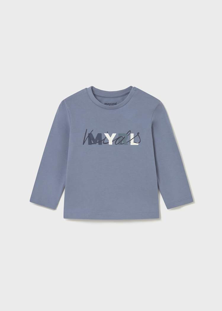 Camiseta básica de Manga Larga Azul Iceberg  | Colección Basic