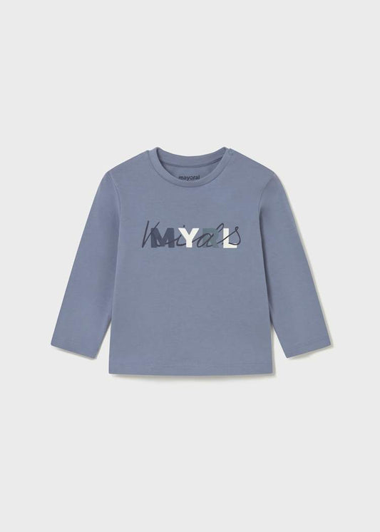 Camiseta básica de Manga Larga Azul Iceberg  | Colección Basic