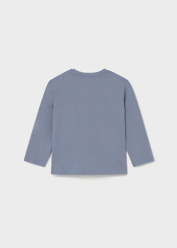 Camiseta básica de Manga Larga Azul Iceberg  | Colección Basic