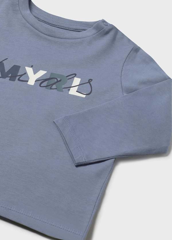 Camiseta básica de Manga Larga Azul Iceberg  | Colección Basic