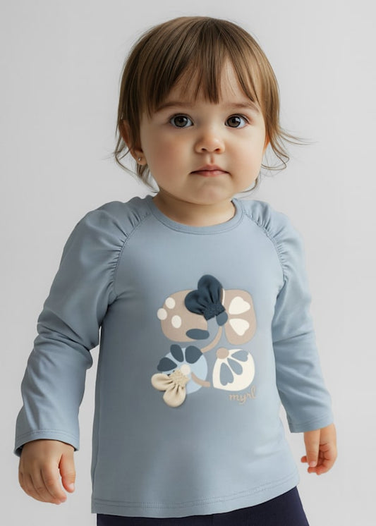 Camiseta gráfica azul ópalo niña – Mayoral