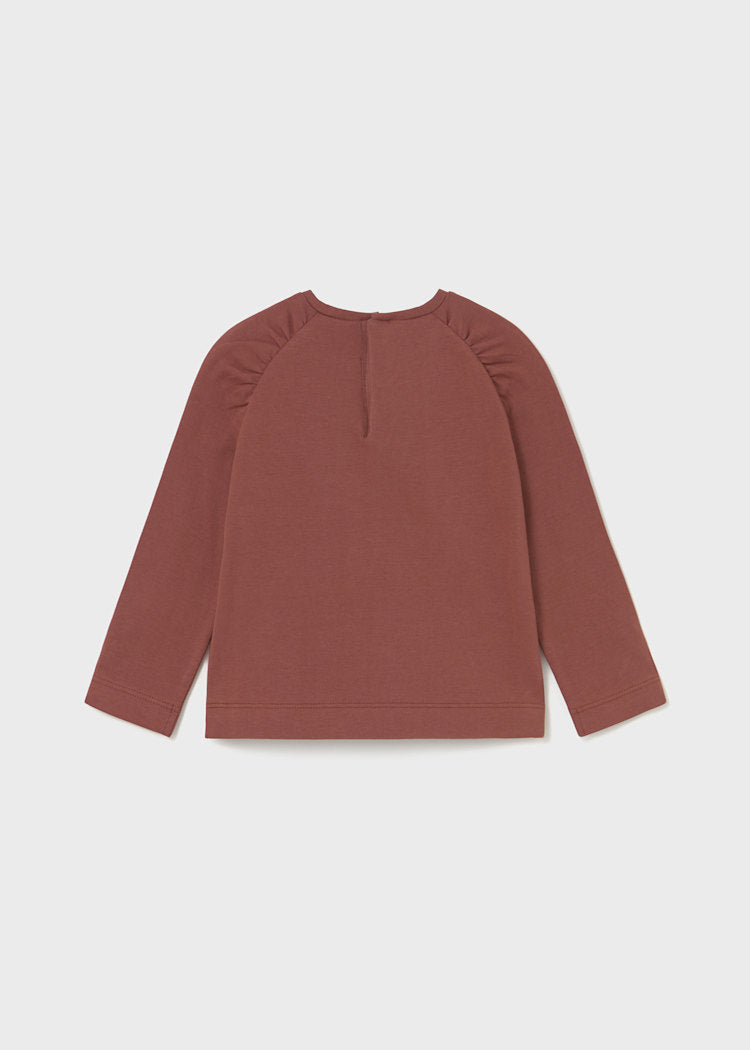 Camiseta gráfica color terracota niña – Mayoral