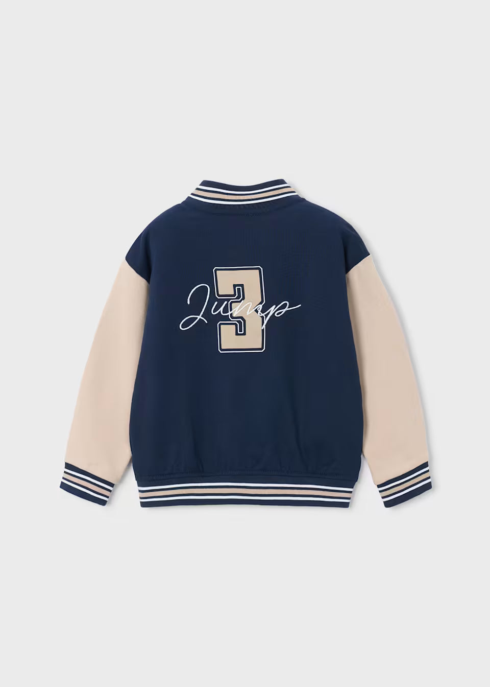 Chaqueta Bomber Infantil Azul Marino y Beige JUMP