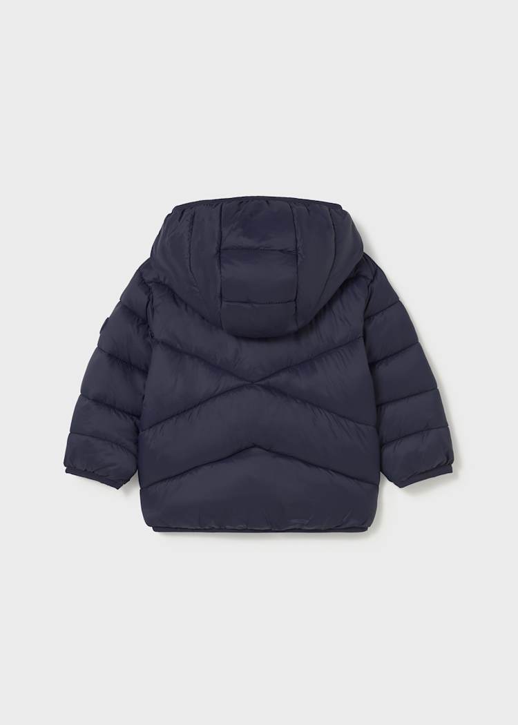 Chaquetón acolchado infantil azul marino con capucha