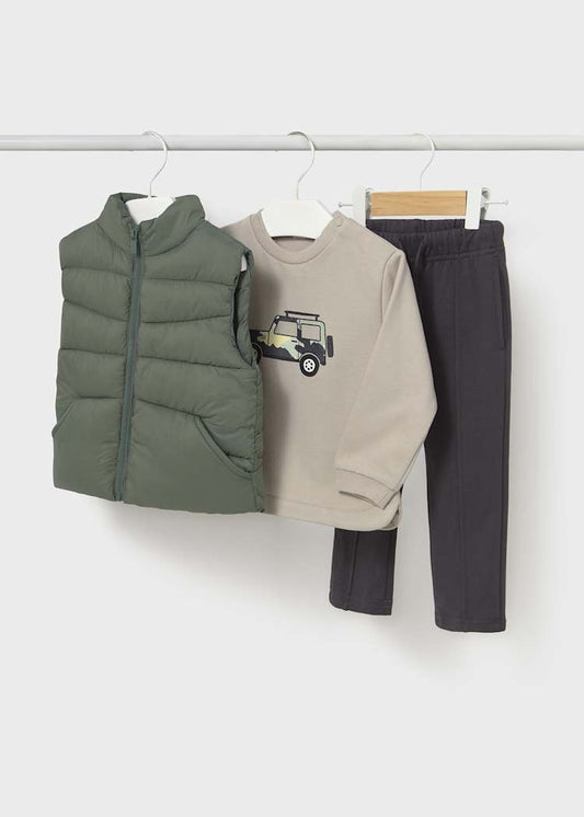 Conjunto de 3 Piezas con Chaleco para Niño