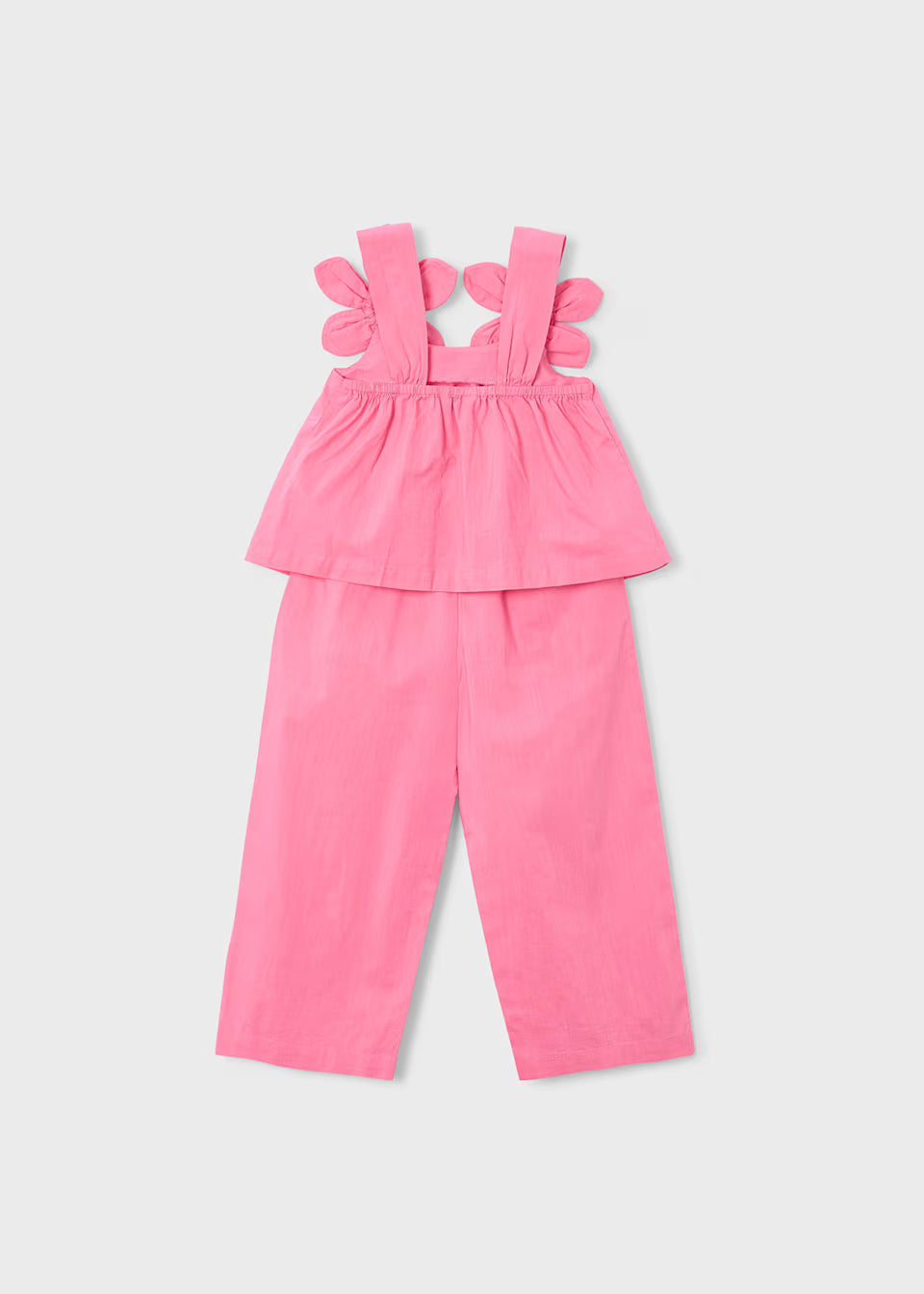 Conjunto pantalón largo y blusa flores niña
