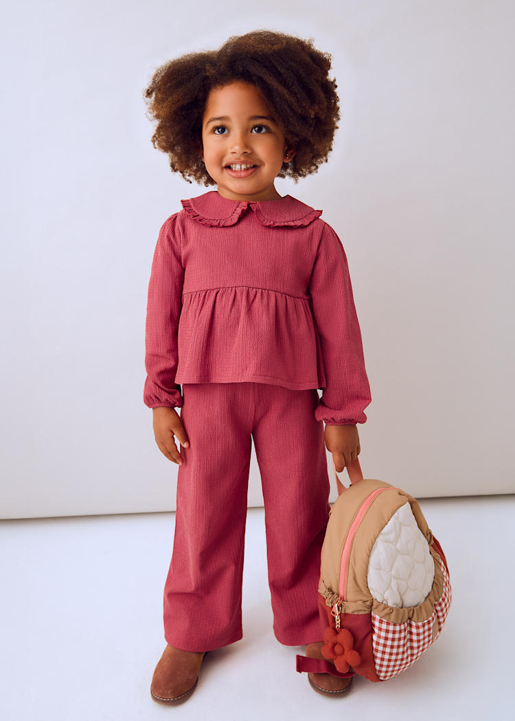 Conjunto de Blusa y Pantalón Largo para Niña Mayoral – Color Tandoori