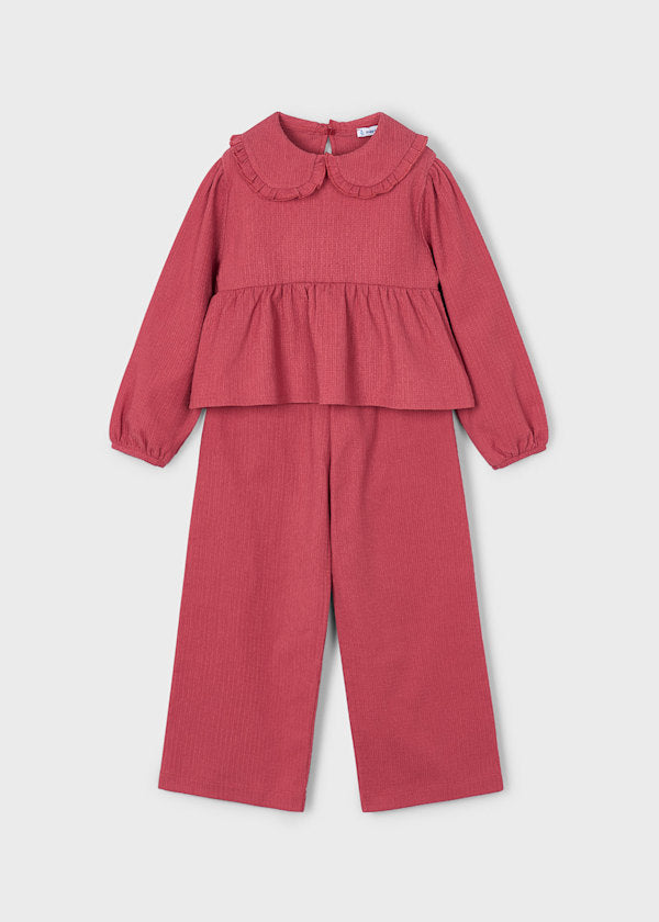 Conjunto de Blusa y Pantalón Largo para Niña Mayoral – Color Tandoori