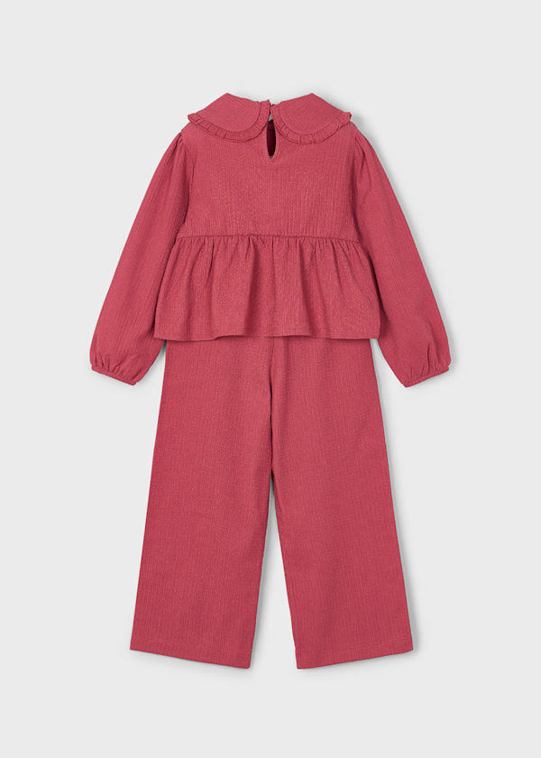 Conjunto de Blusa y Pantalón Largo para Niña Mayoral – Color Tandoori