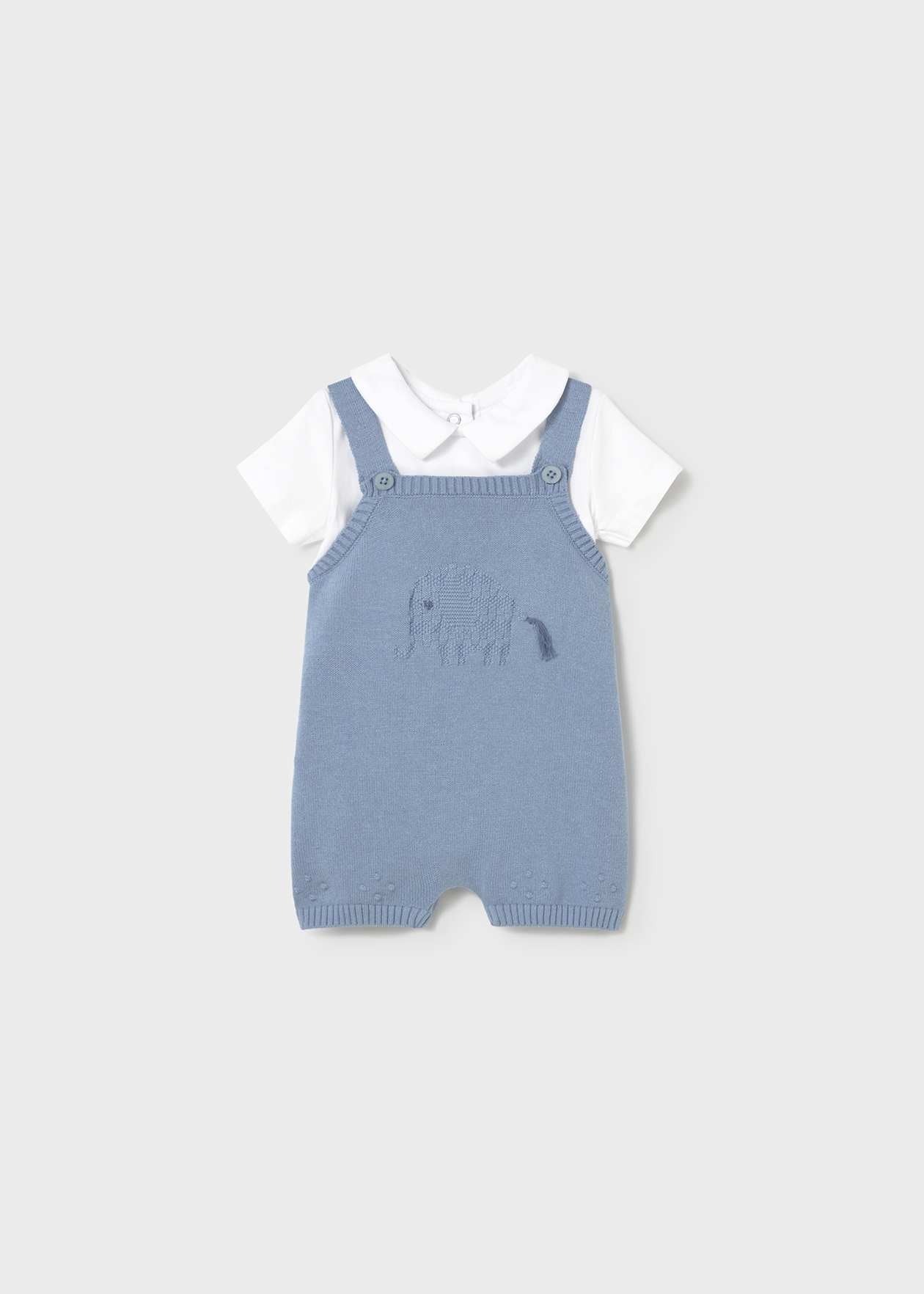 Conjunto peto tricot y body bebé unisex - Mayoral