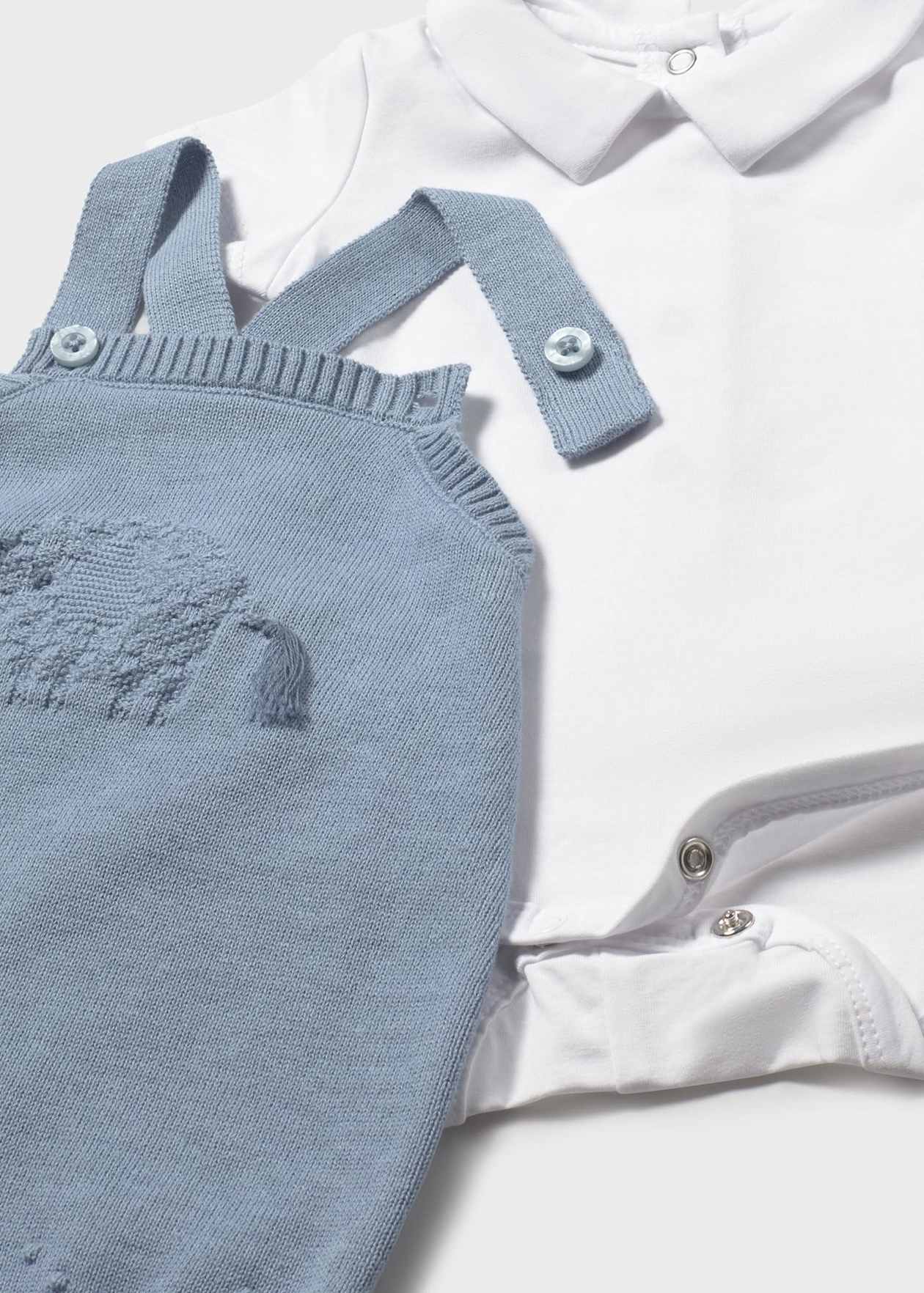 Conjunto peto tricot y body bebé unisex - Mayoral