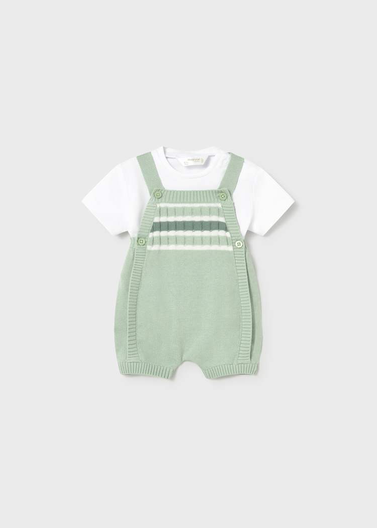 Conjunto de Peto Corto de hilo y Camiseta para Bebé Mayoral