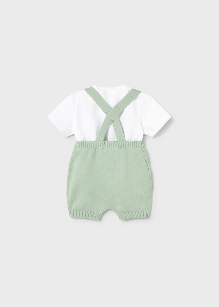 Conjunto de Peto Corto de hilo y Camiseta para Bebé Mayoral