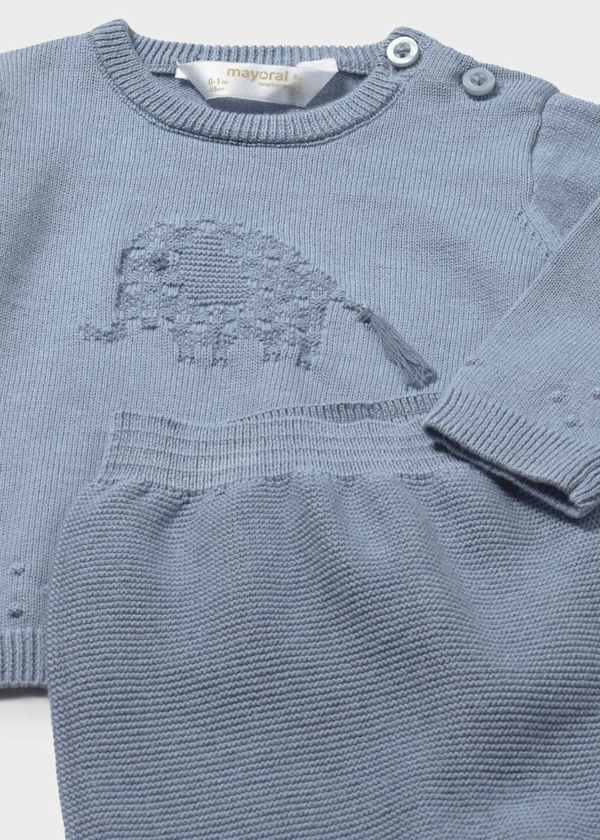 Conjunto Recién Nacido Polaina y Jersey Azulón