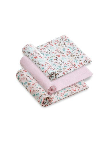 Pack 3 Gasas 80X80  Modelo Petalos Rosa