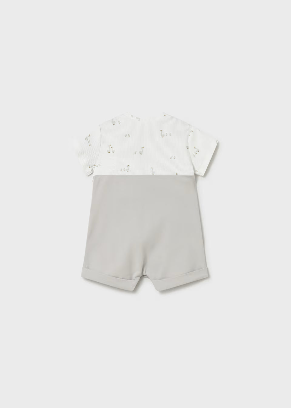 Conjunto de bebé de Pelele corto con camiseta y camiseta blanca de Patos 🦆