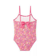 Bañador espalda cruzada rosa con flores y lazo – Waterlemon